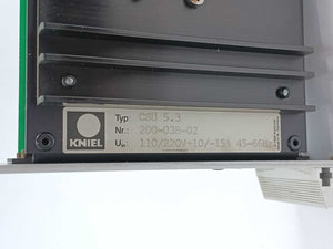 Kniel CSU 5.3 200-038-02, 110/220V, 45/66Hz, +10%/-15%, Unidoor Netzteil 15V