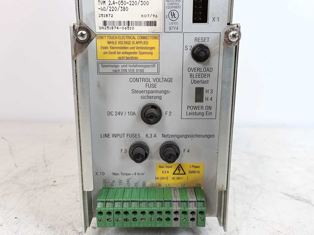 Indramat TVM2.4-050-220/300-W1/220/380 AC Servo Power Supply