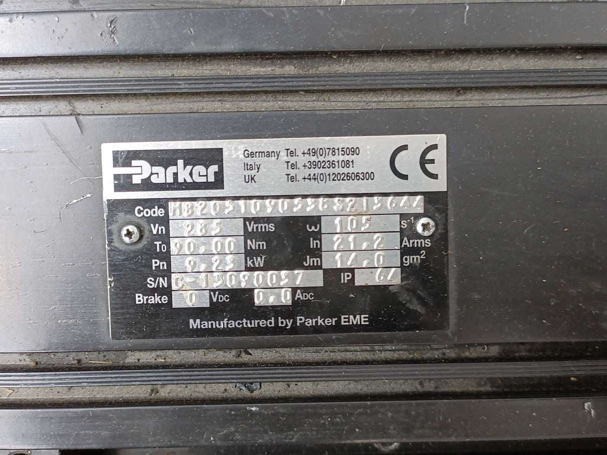 Parker MB2051090538S213644 3-phase Permanent Magnet AC Synchronous Motor