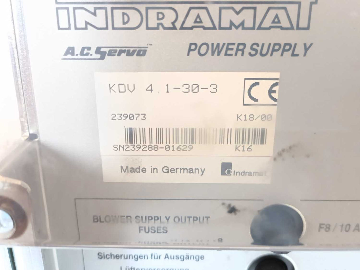 Indramat KDV 4.1-30-3 AC Servo Power Supply AC220V +-10% (50...60Hz)