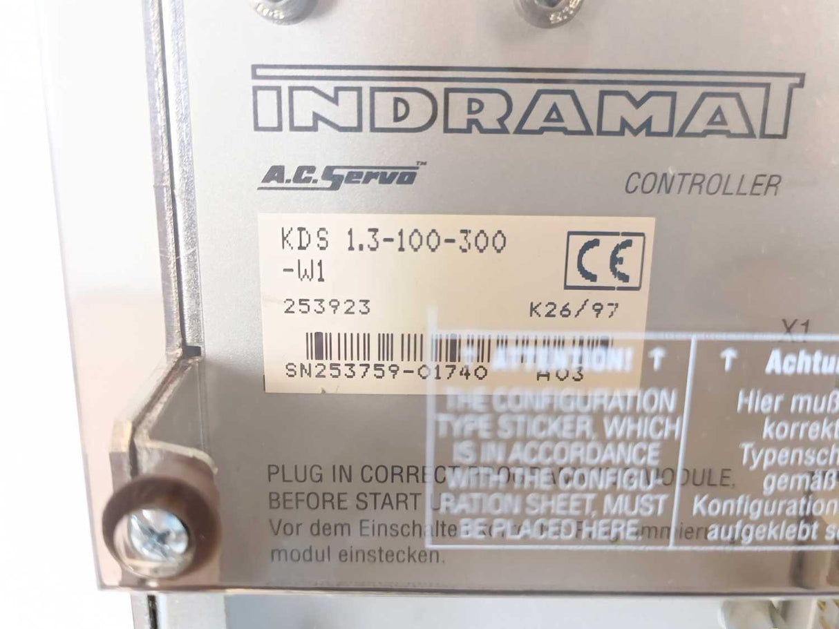 Indramat KDS 1.3-100-300-W1 AC Servo Controller