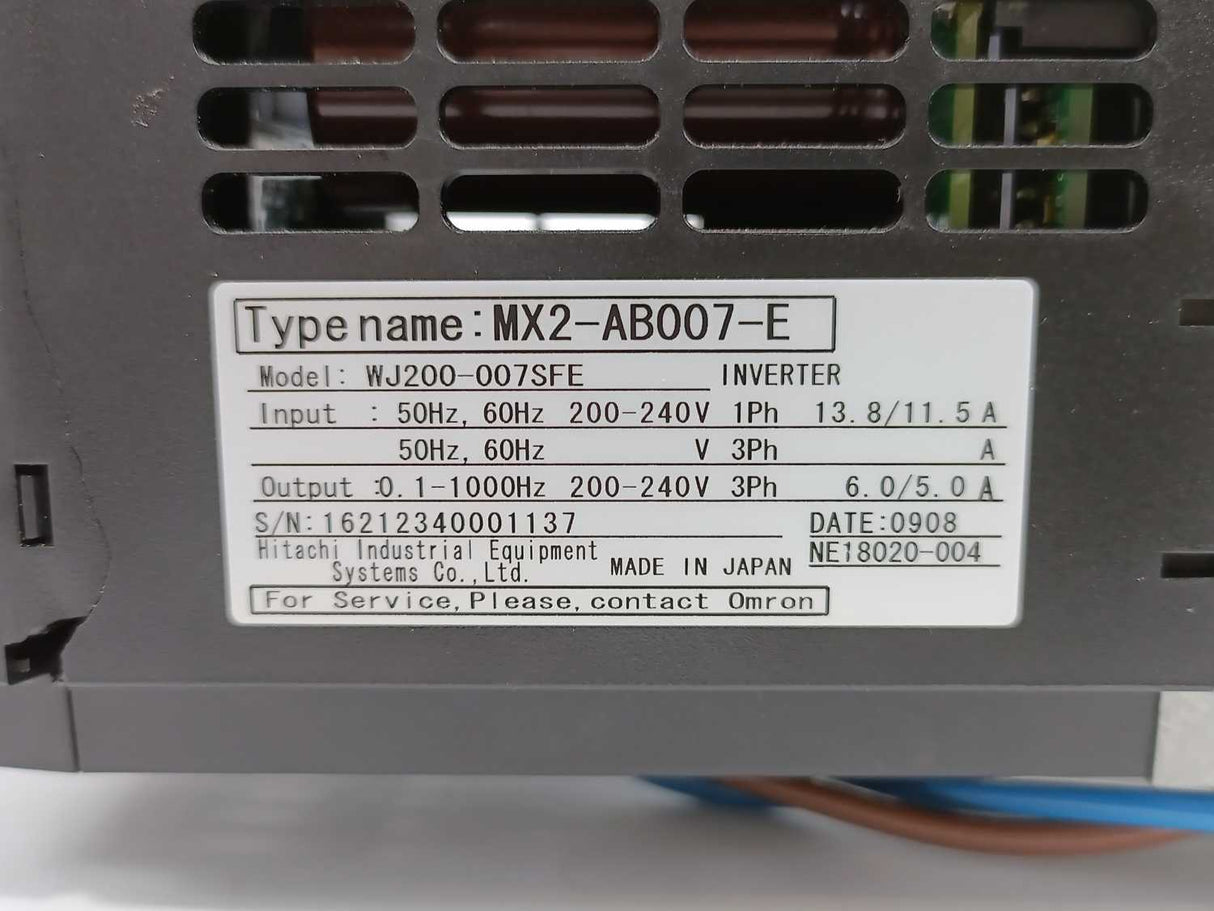 OMRON MX2-AB007-E MX2 Inverter w/ Rasmi Electronics AX-FIM1014-RE Noise Fliter