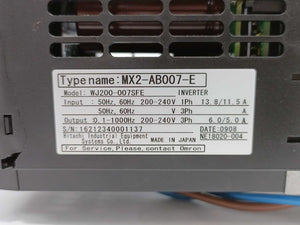 OMRON MX2-AB007-E MX2 Inverter w/ Rasmi Electronics AX-FIM1014-RE Noise Fliter