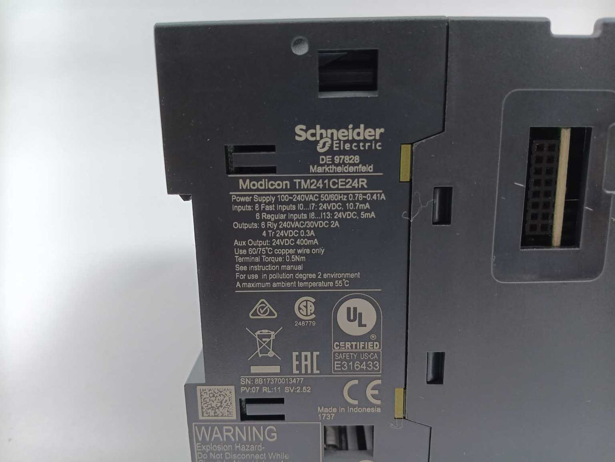 Schneider Electric TM241CE24R Modicon, controller M241 24 IO relay Ethernet
