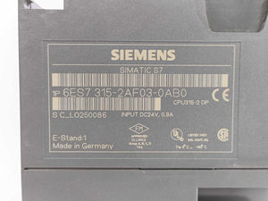 Siemens 6ES7315-2AF03-0AB0 Simatic S7-300 CPU315-2 DP