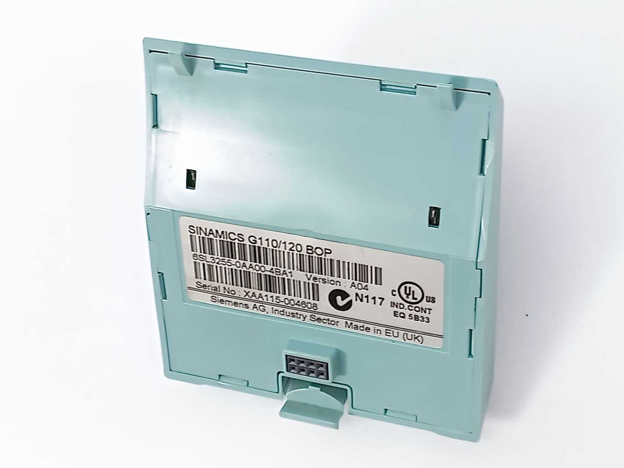 Siemens 6SL3255-0AA00-4BA1 Sinamics G110/120 BOP Ver:A04