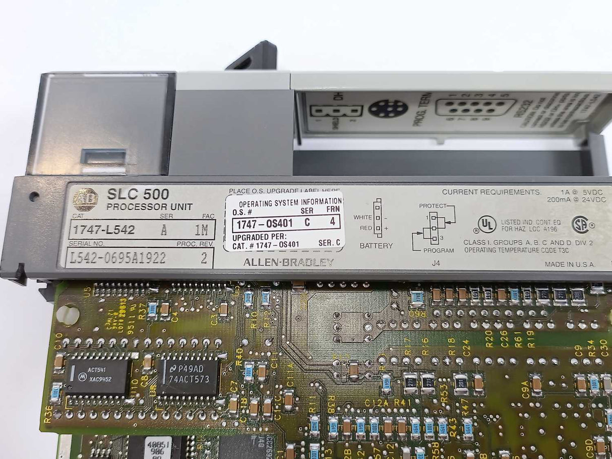 AB 1747-L542 Ser. A SLC 500 Processor Unit w/ 1747-OS401 Ser. C Operating System