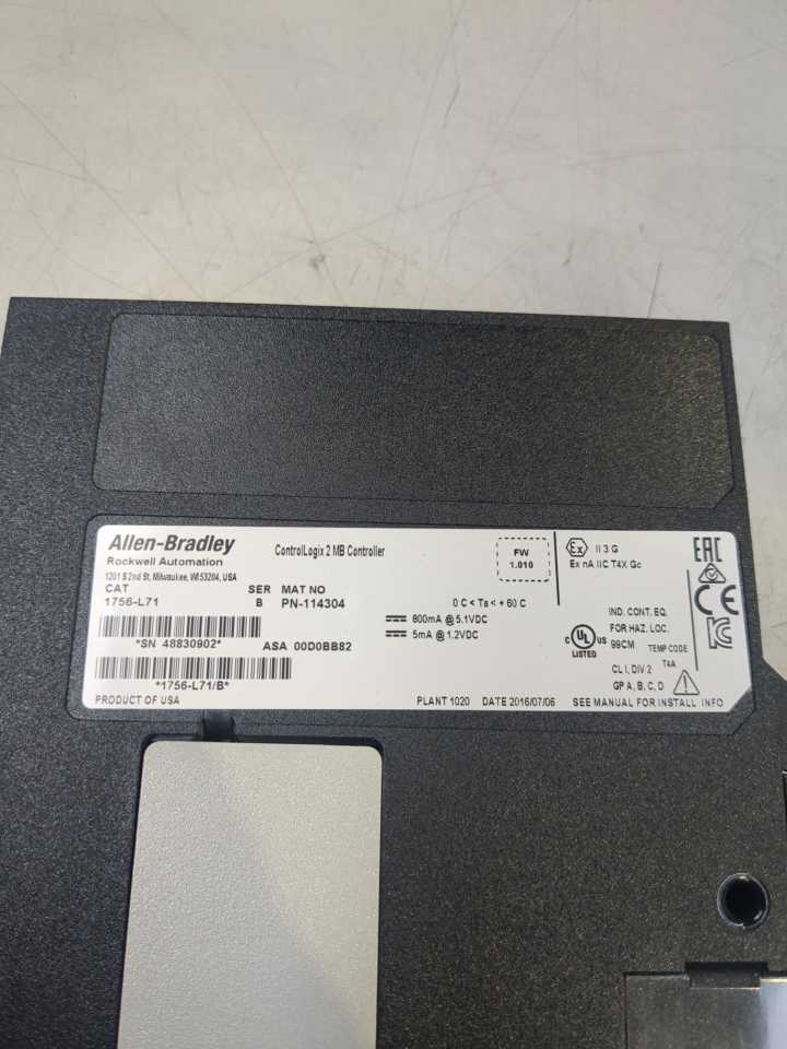 AB 1756-L71 Ser. B ControlLogix 2MB Controller