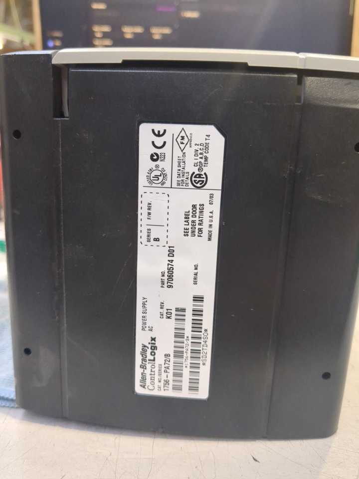 AB 1756-PA72 Ser. B ControlLogix Power Supply 75W Max