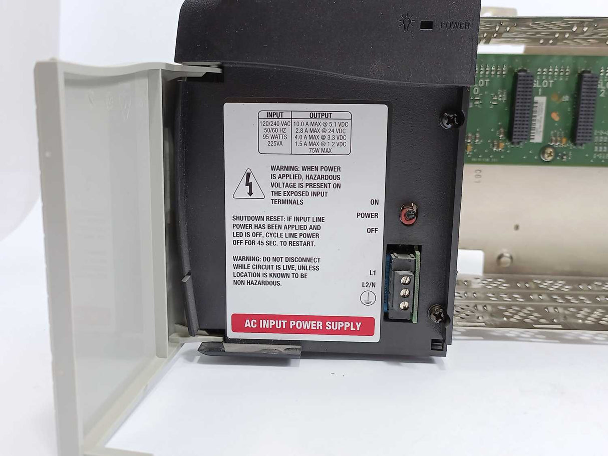 AB 1756-PA72 Ser. B ControlLogix Power Supply 75W w/ 1756-A7 Slot Chassis