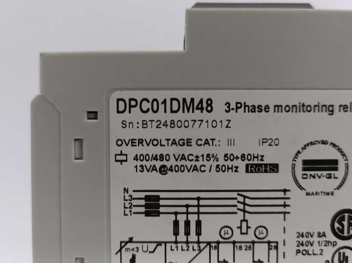 Carlo Gavazzi DPC01DM48 DPC01DM48 3-Phase Monitoring Relay