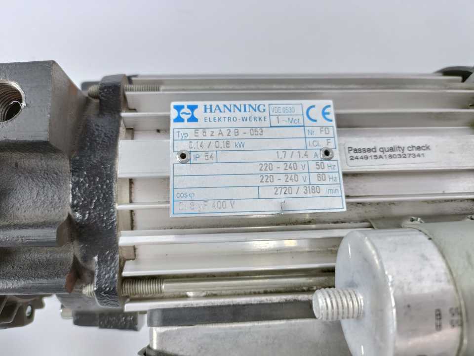 Hanning Elektro-Werke E5zA2B-053 Single Phase Motor