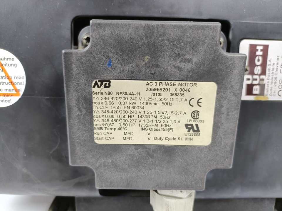 Busch SV 1010 C 000 HZXX Vacuum Pump