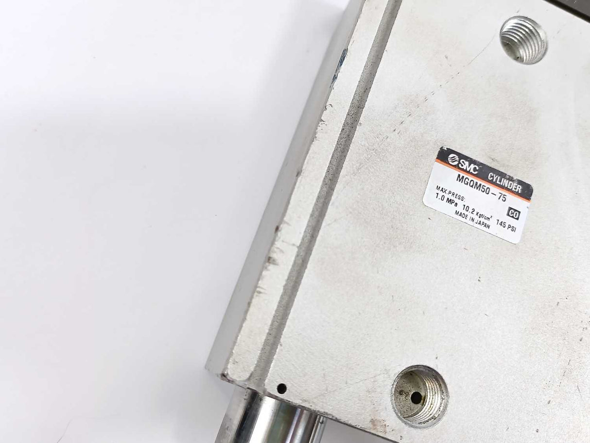 SMC MGQM50-75 MGW Guided Cylinder With Stroke Guide