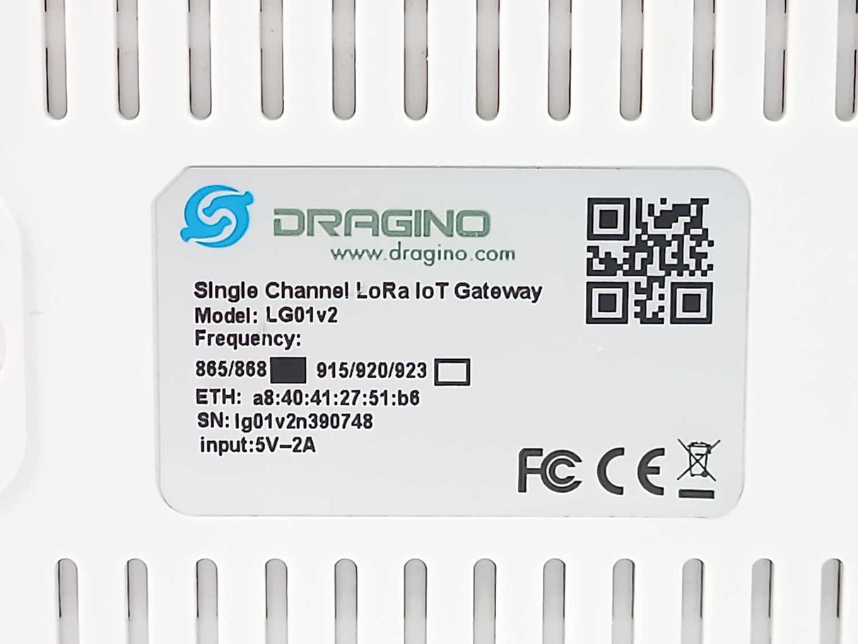 Dragino LG01v2 Single Channel LoRa IoT Gateway