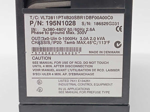 Danfoss VLT2811PT4B20SBR1DBF00A00C0 195N1028 VLT 2800 Series 1.1kW / 1.5HP Drive