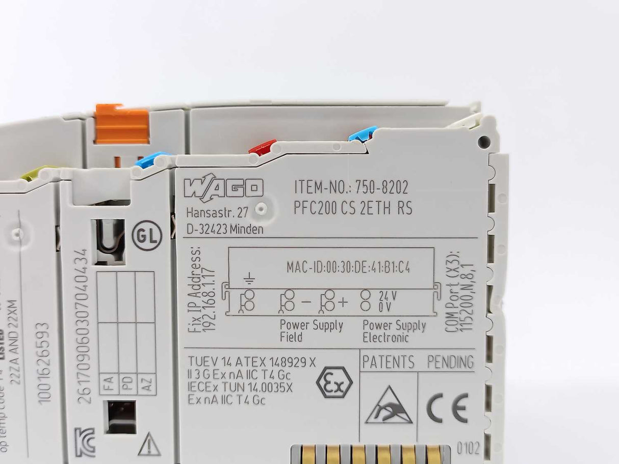 Wago 750-8202 PFC200-controller; 2 x ETHERNET, RS-232/-485