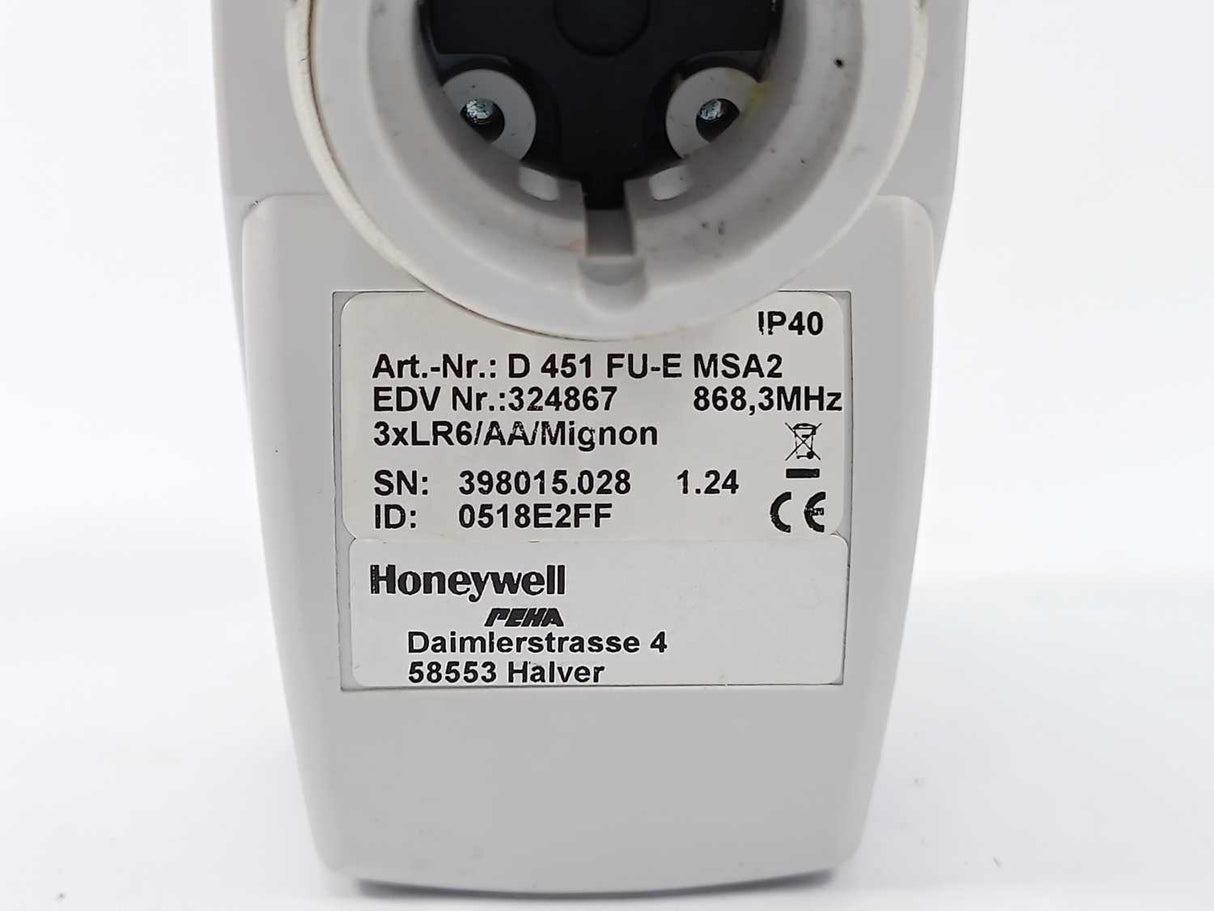 Honeywell 324867 D 451 FU-E MSA2 EnOcean Easyclickpro Valve Actuator