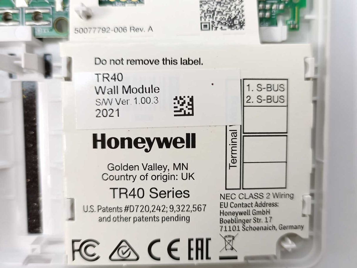 Honeywell TR40 Wall Module