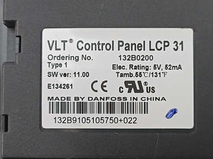 Danfoss 132B0200 VLT Control Panel LCP 31