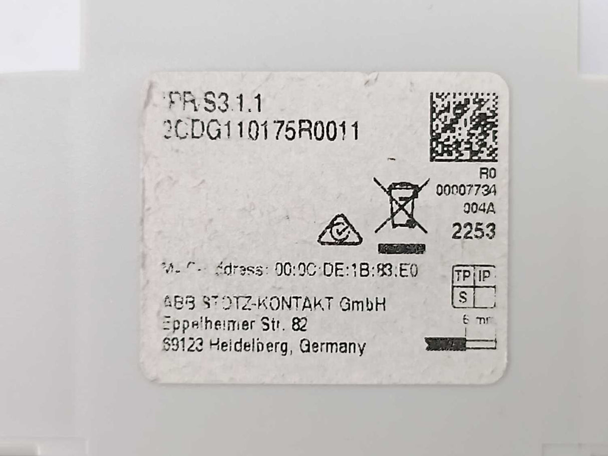 ABB 2CDG110175R0011 IPR/S3.1.1 IP Router, MDRC