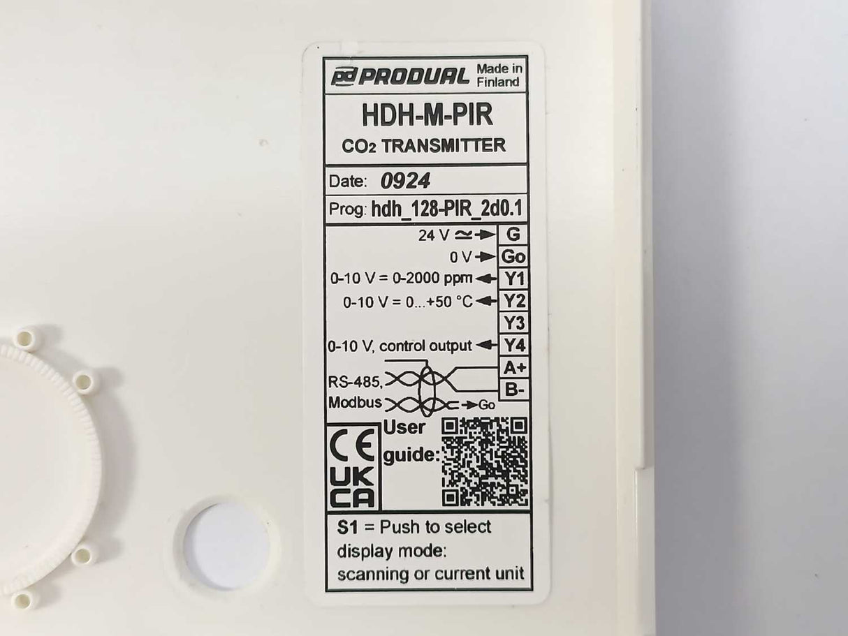 Produal HDH-M-PIR CO2 & Occupancy Transmitter