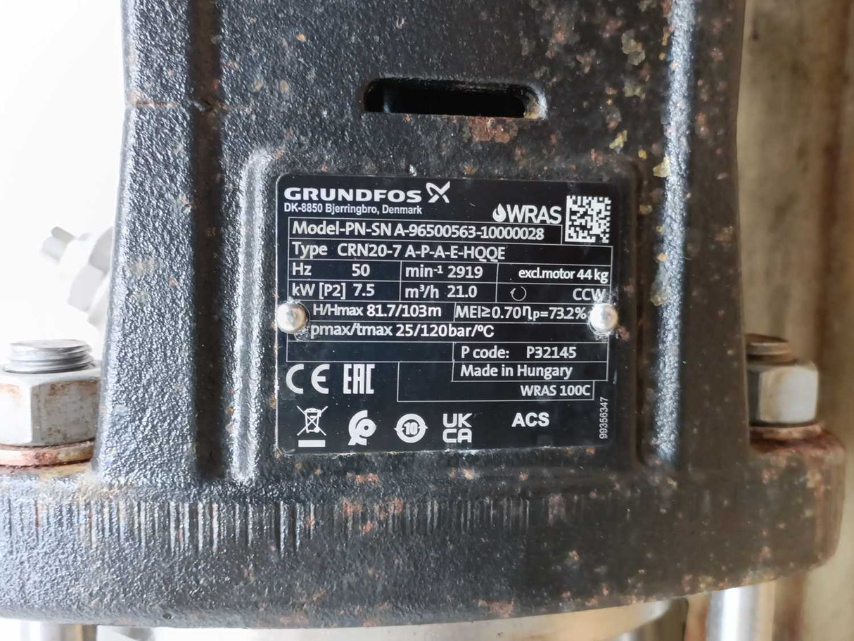 GRUNDFOS 85U17522 MG Series Vertical Multistage Centrifugal Pump