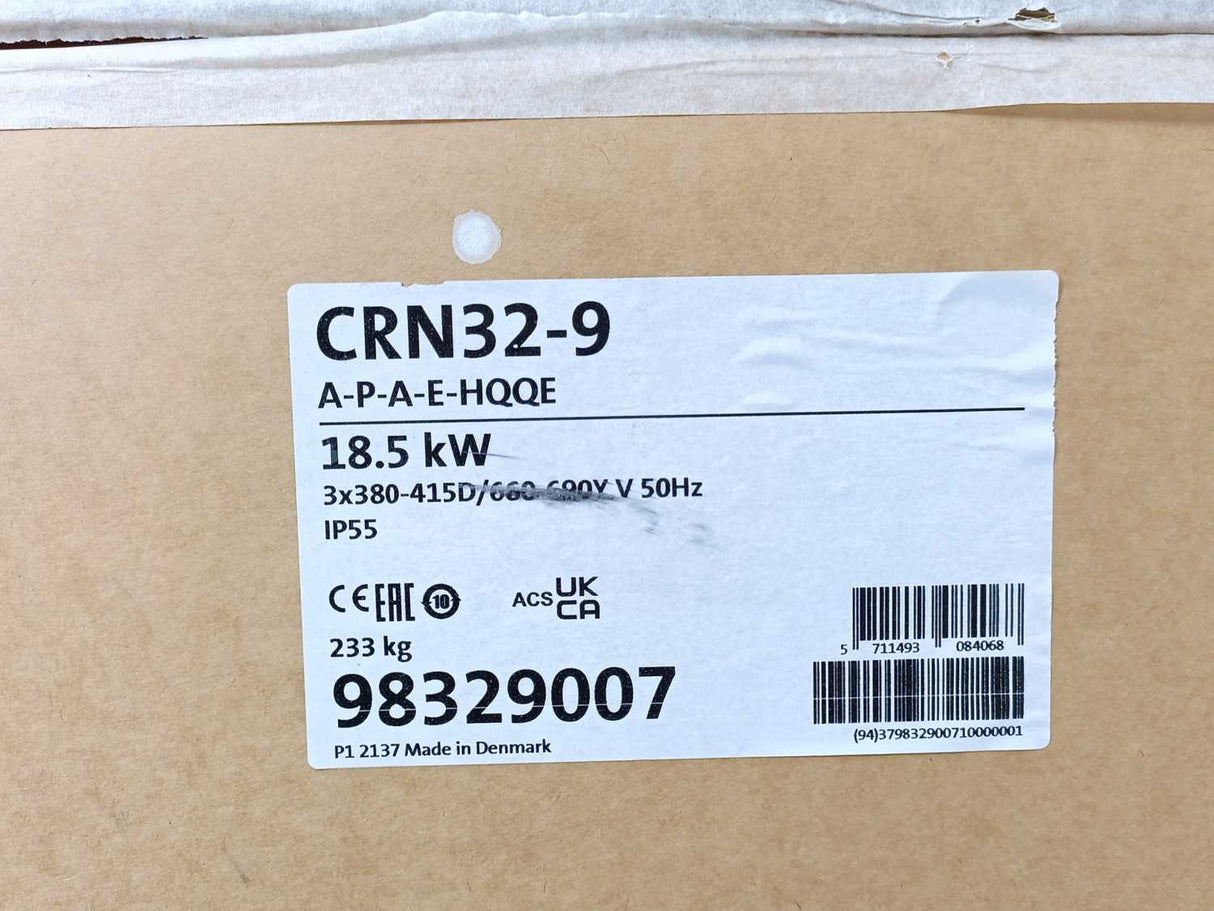 GRUNDFOS B-98329007 CRN32-9 A-P-A-E-HQQE Multistage Centrifugal Pump