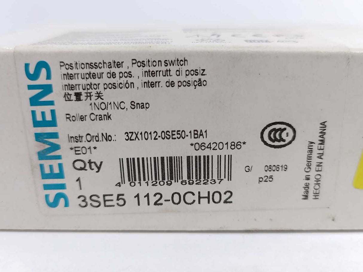 Siemens 3SE5112-0CH02 Position switch