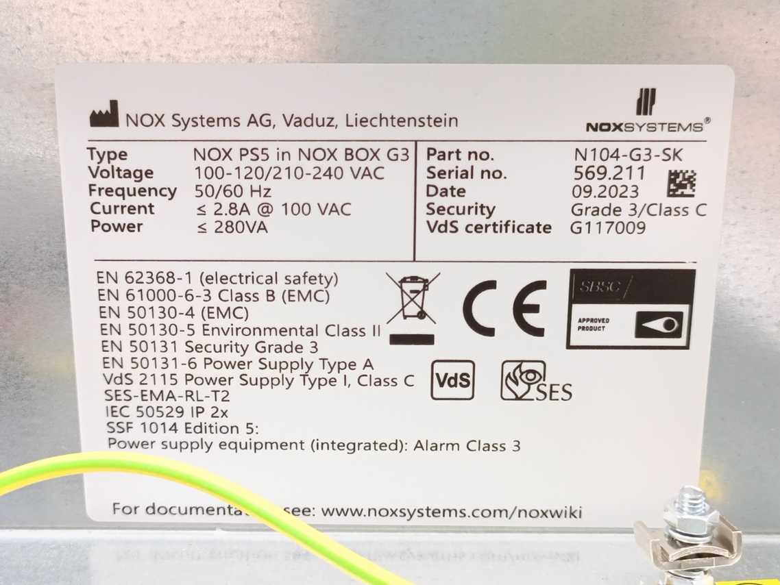 NOX Systems N104-G3-SK Intruder Power Supply
