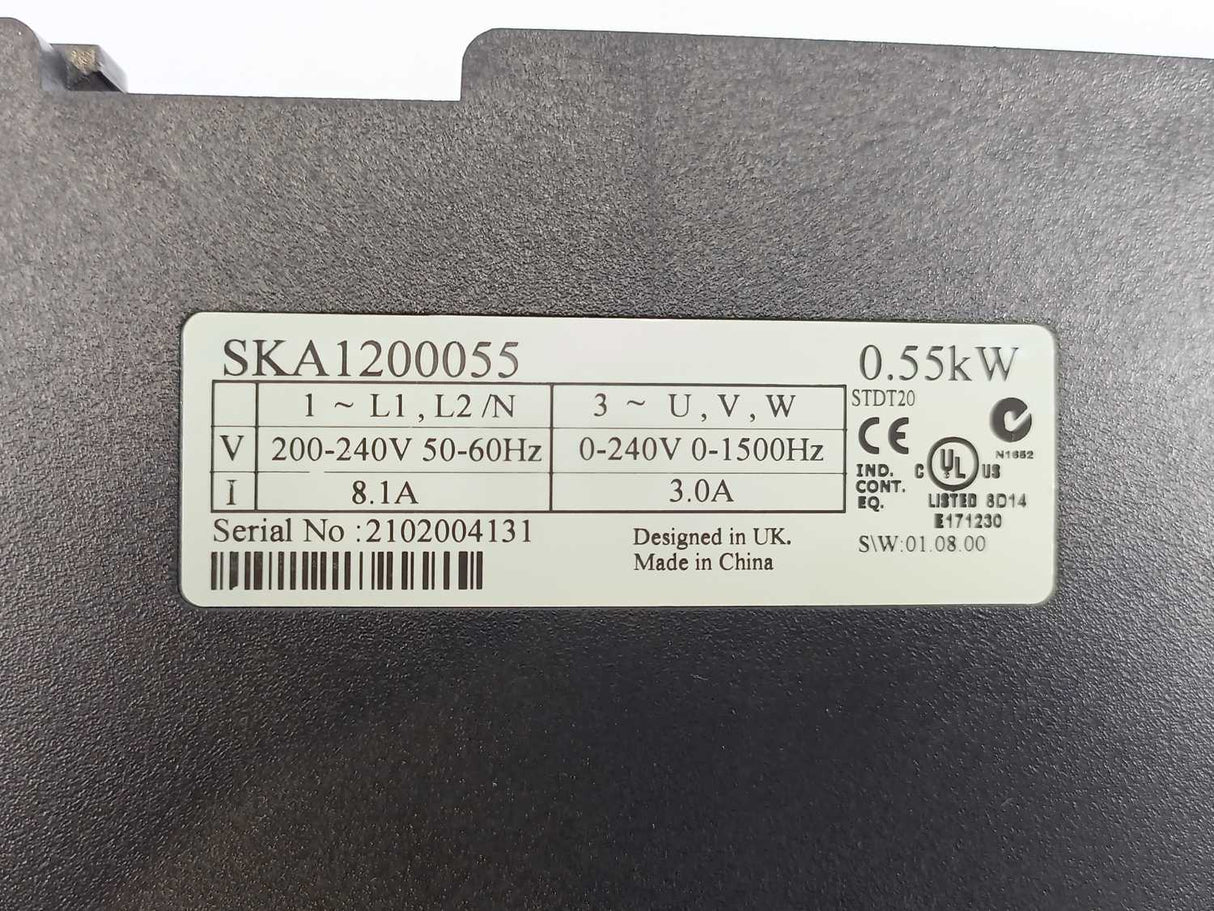 Emerson SKA1200055 STDS16 Single Phase Inverter Commander SK 0.55kW