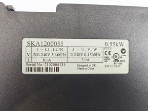 Emerson SKA1200055 STDS16 Single Phase Inverter Commander SK 0.55kW