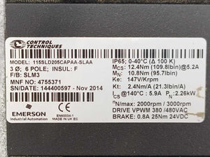 Control Techniques 115SLD205CAPAA-SLAA Unimotor SLM Servomotor