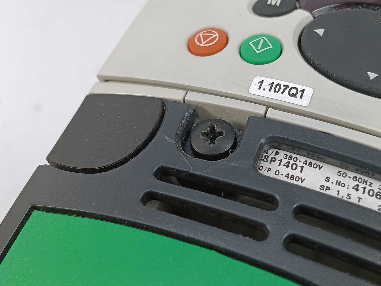 Control Techniques SP1401 AC Panel Mount Unidrive w/ Filter + Data Storage