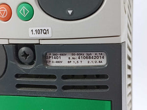 Control Techniques SP1401 AC Panel Mount Unidrive w/ Filter + Data Storage