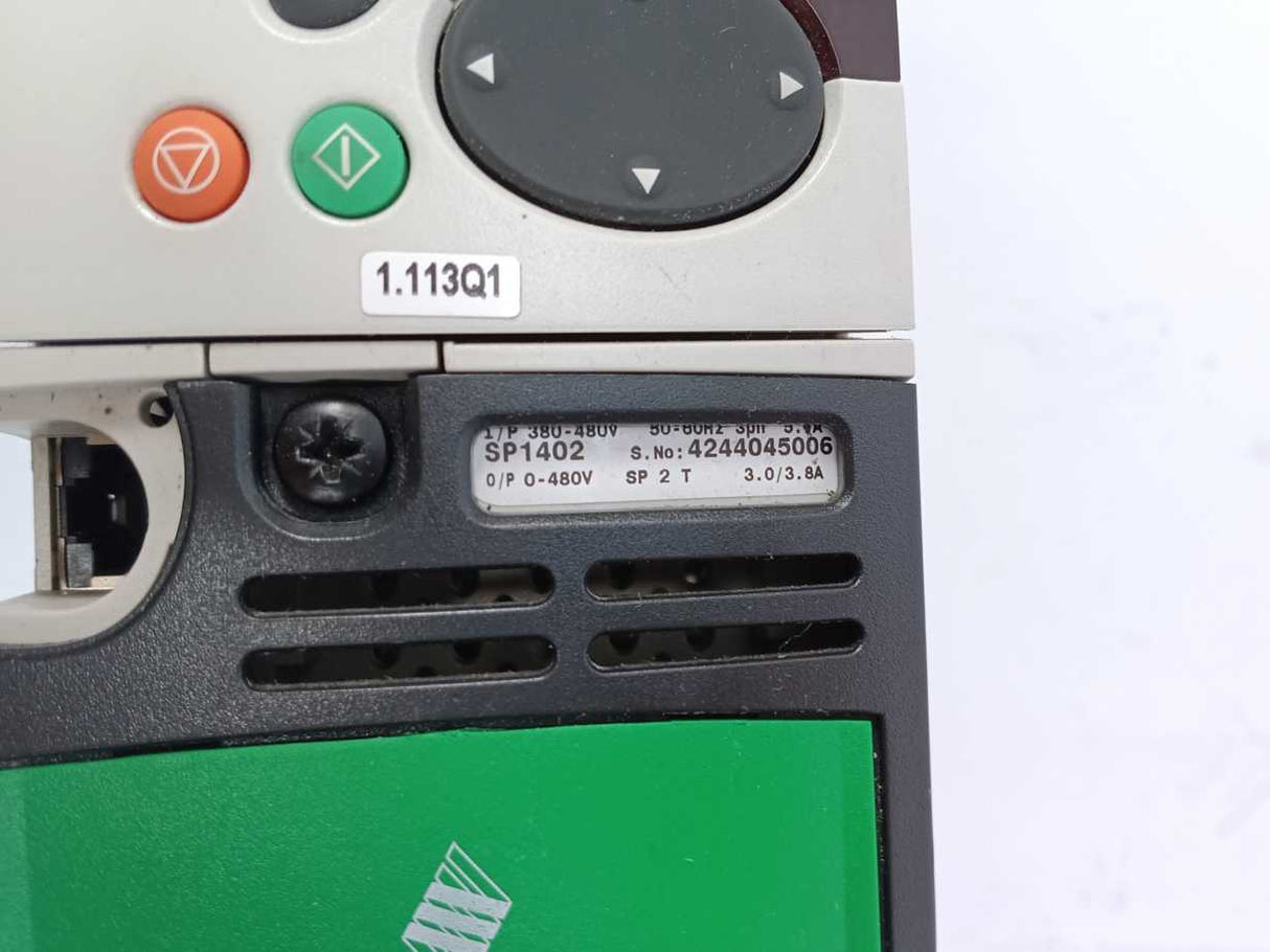 Control Techniques SP1402 AC Panel Mount Unidrive w/ Filter + Perameter Storage