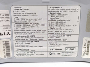 Metrel EurotestAT MI 3101 Multifunction Electrical Installation Tester