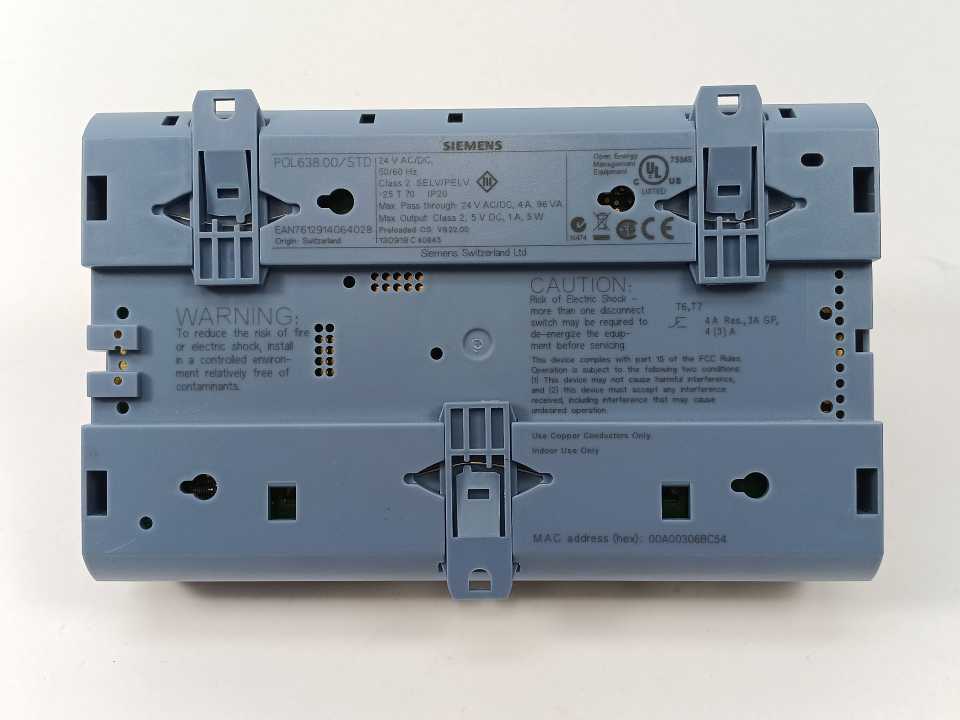 Siemens POL638.00/STD Open Energy Management Equipment