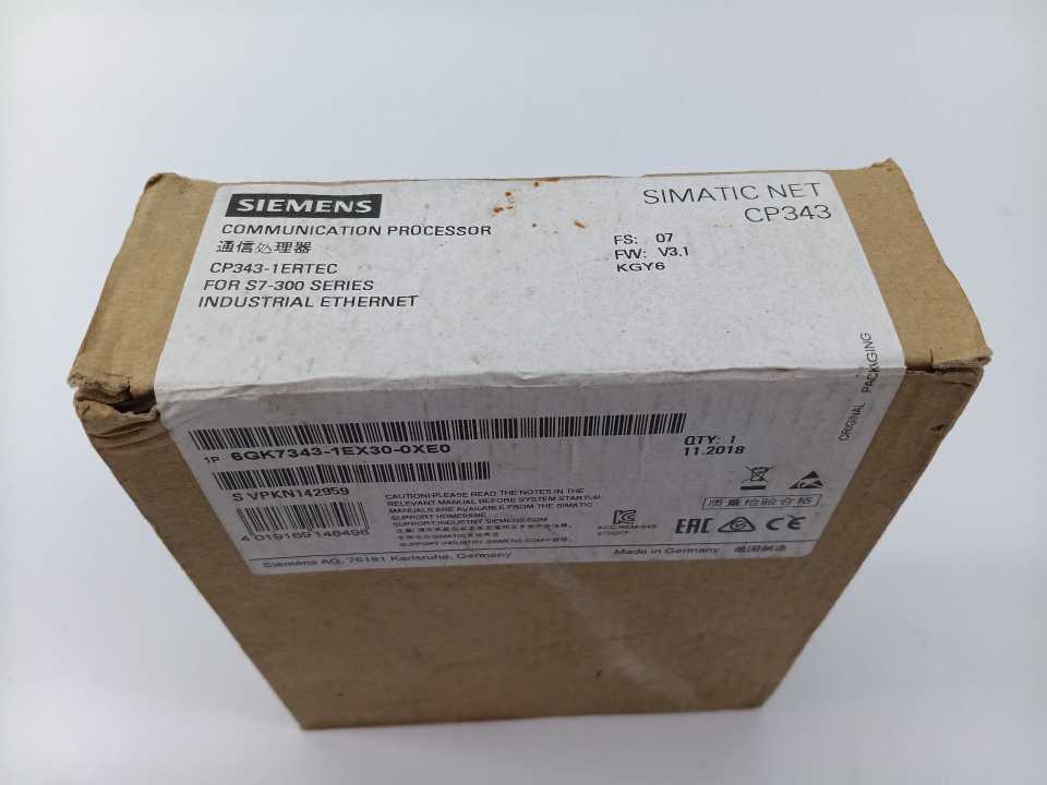 Siemens 6GK7343-1EX30-0XE0 SIMATIC S7-300 CP 343-1 Communications Processor