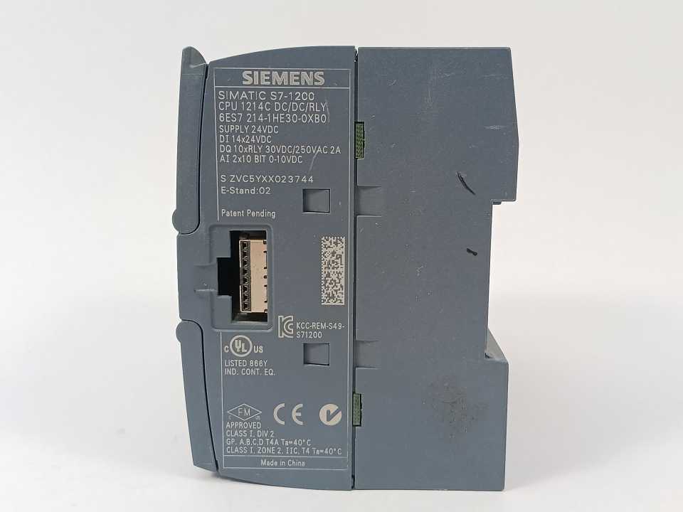 Siemens 6ES7 214-1HE30-0XB0 SIMATIC S7-1200 CPU 1214C DC/DC/RLY