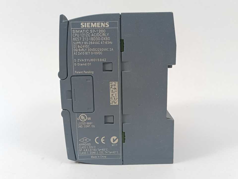 Siemens 6ES7 212-1BD30-0XB0 SIMATIC S7-1200 CPU 1212C AC/DC/RLY