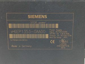 Siemens 6EP1353-0AA00 SITOP DUAL 2X 15 V/3,5 A Power 15V