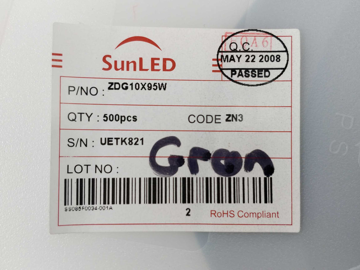 Sunled ZDG10X95W SMD LED green 20pcs