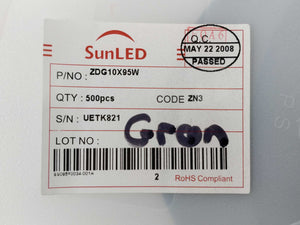 Sunled ZDG10X95W SMD LED green 20pcs