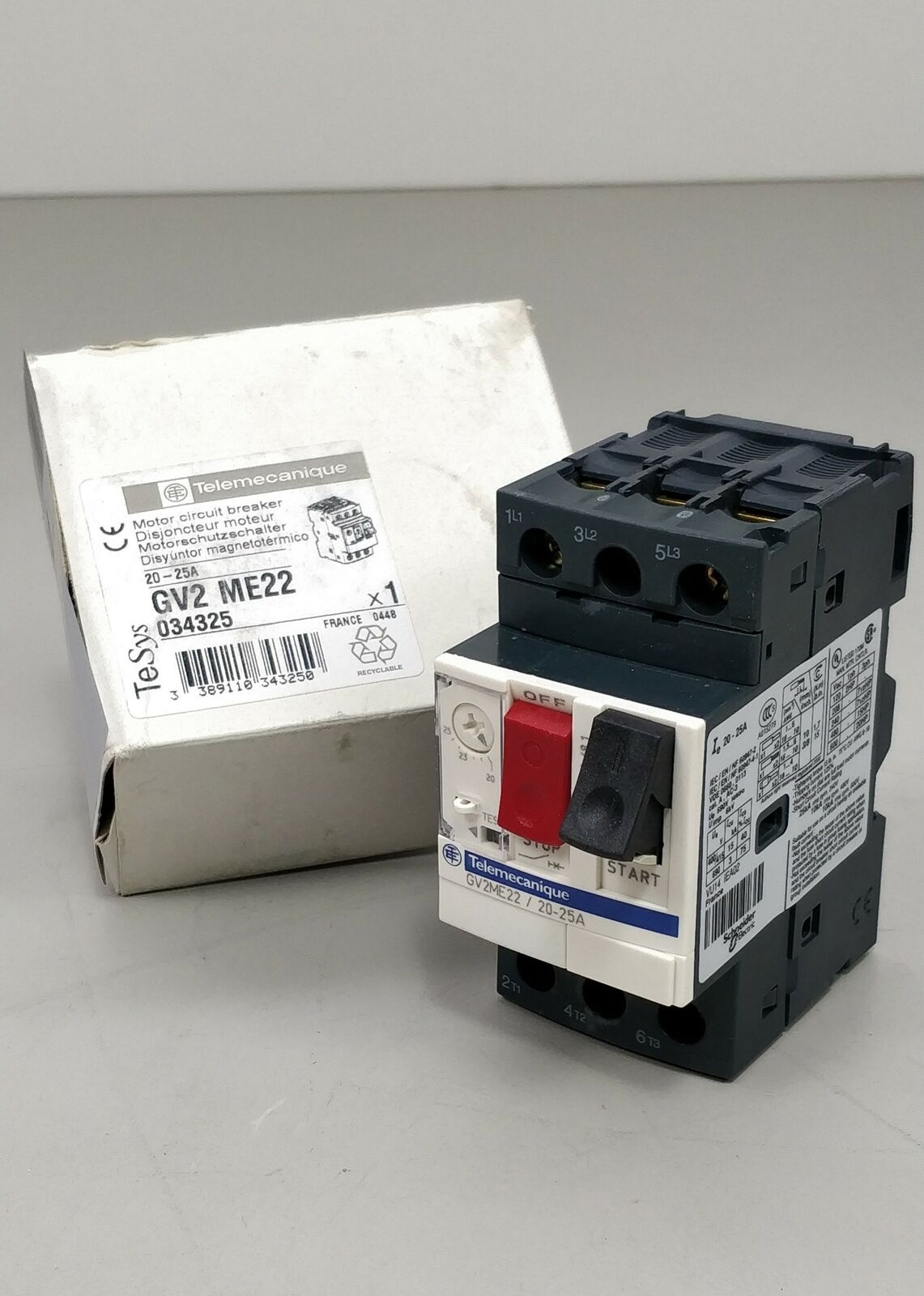 TELEMECANIQUE GV2ME22 / 20-25A Motor circuit breaker