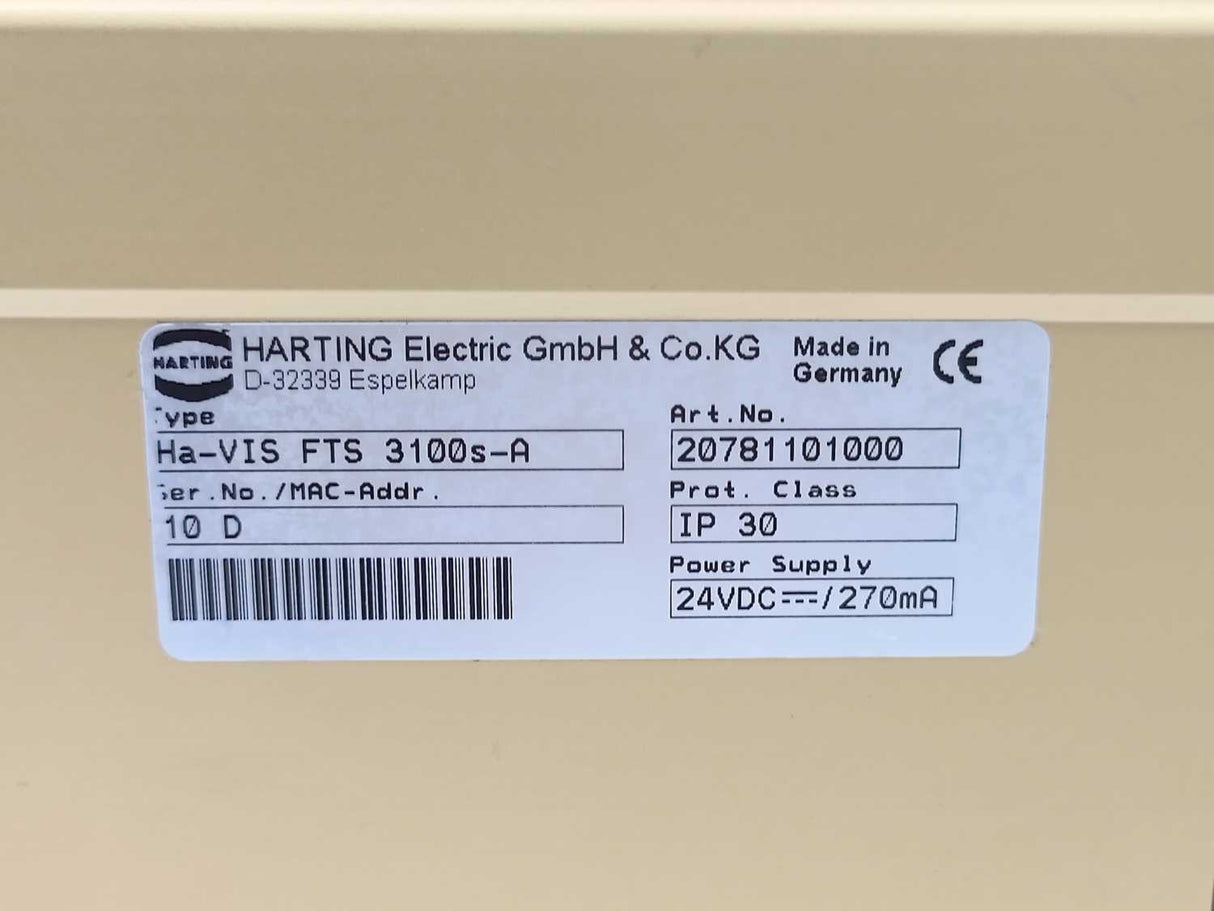 Harting 20781101000 HA-VIS FTS 3100s-A