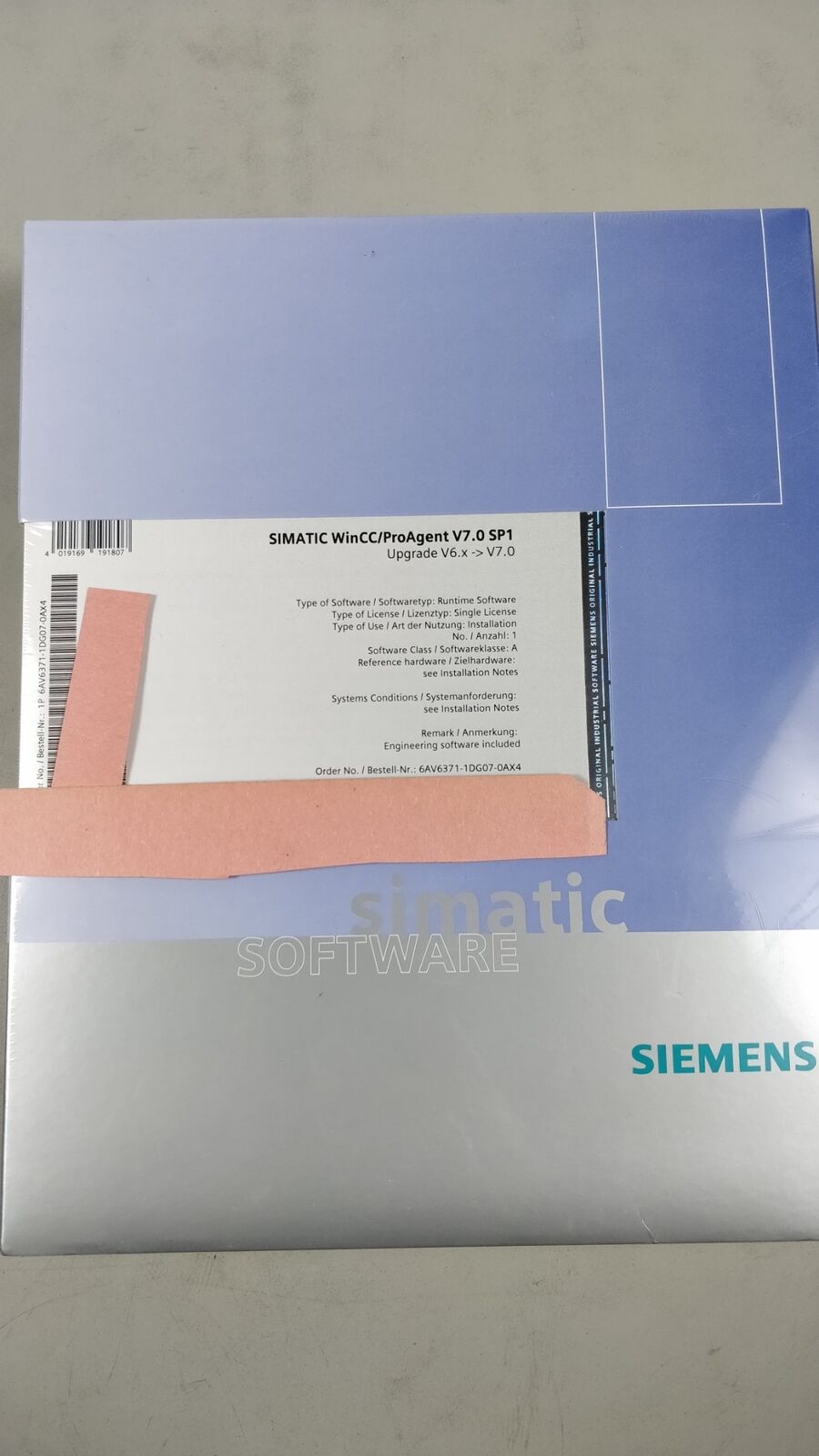 Siemens 6AV6371-1DG07-0AX4 SIMATIC WinCC / Pro Agent V7.0 SP1