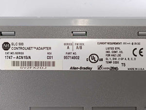 AB 1747-ACN15 Controlnet Adapter Ser.A Rev.C01 FW rev.A/B