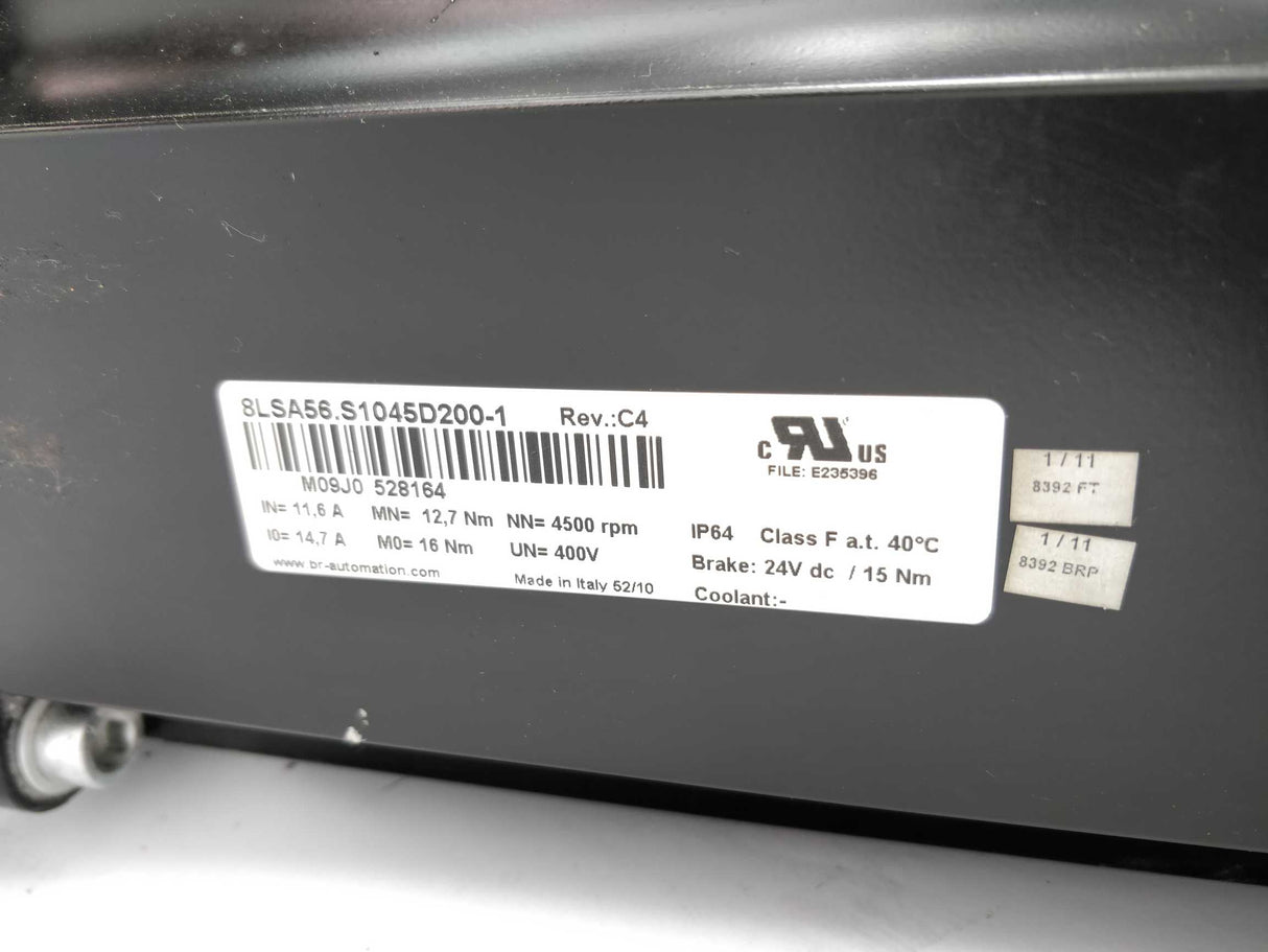 B&R Automation 8LSA56.S1045D200-1 Rev. C4 Servomotor 4500rpm