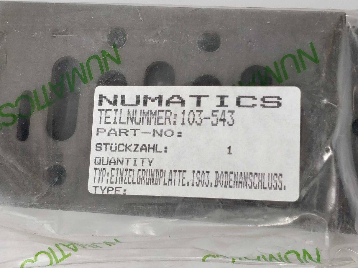 NUMATICS 103-543 New